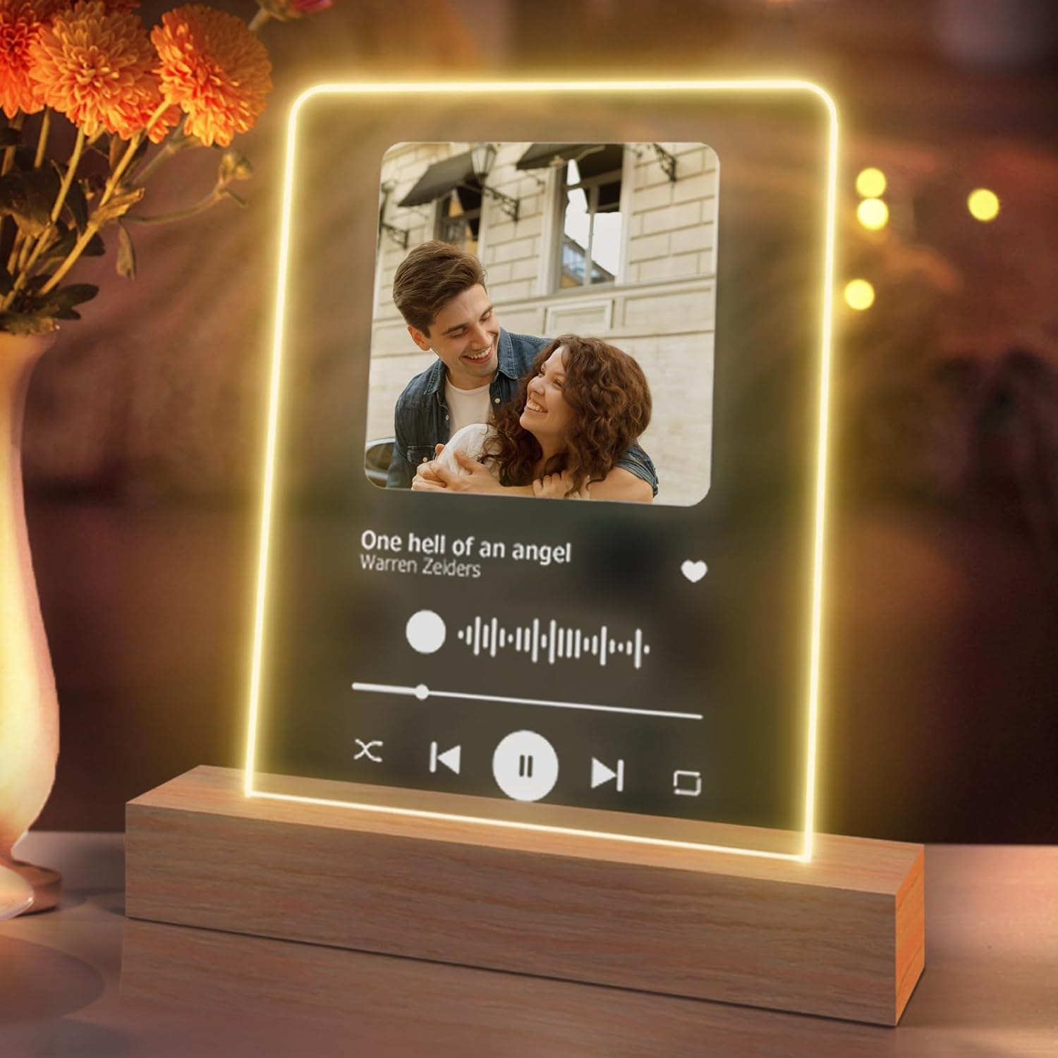 Lighting Decor Photos - Placa acrílica personalizada, placa musical customspotify
