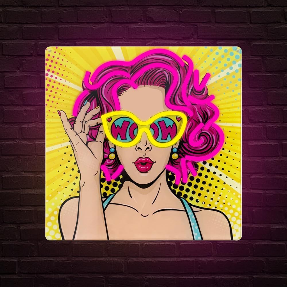 Lighting Decor Wow - Letreiros Neon 'Wow Lady' para Decoração