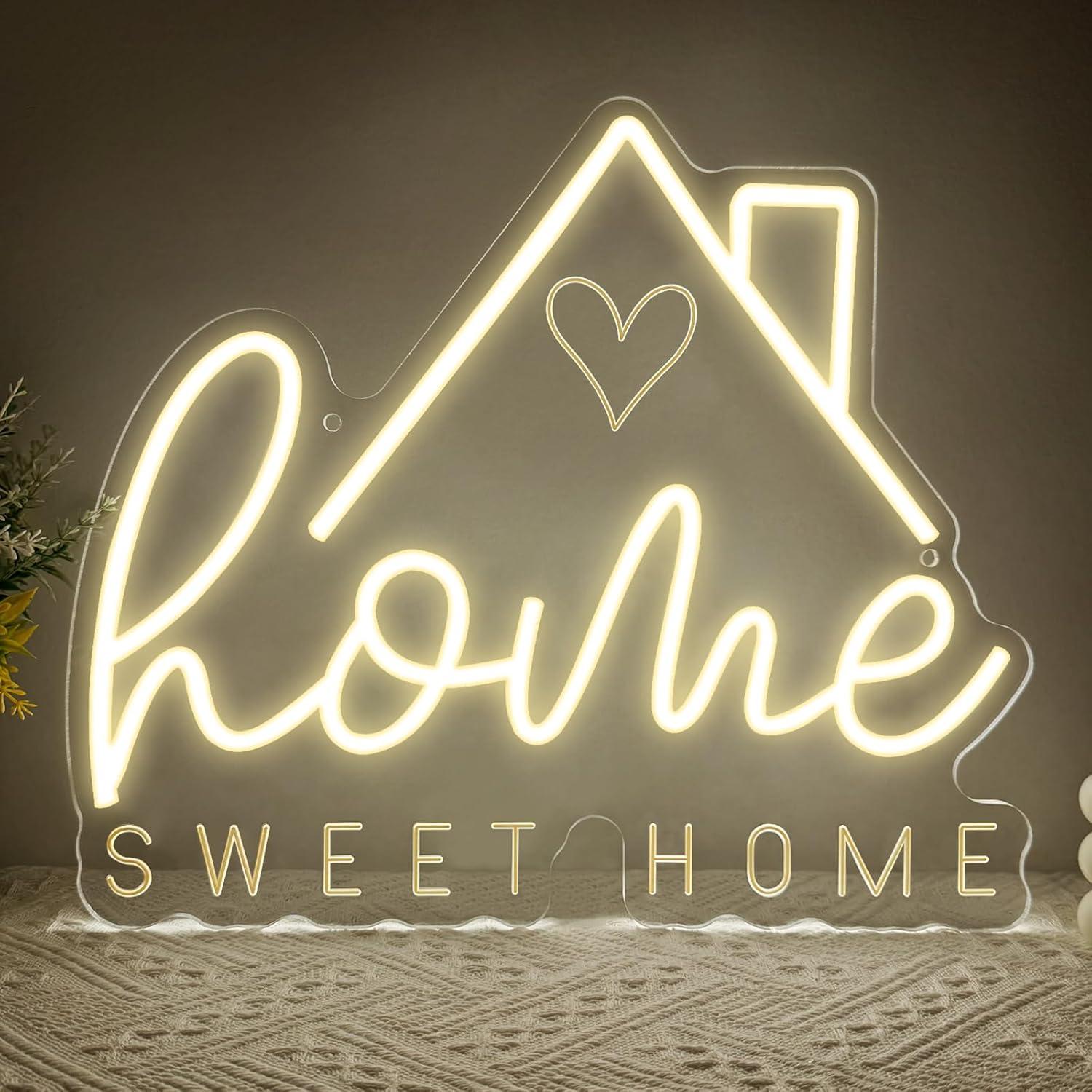 Lighting Decoration For Home - Letreiro Neon Sweet Home com Luz