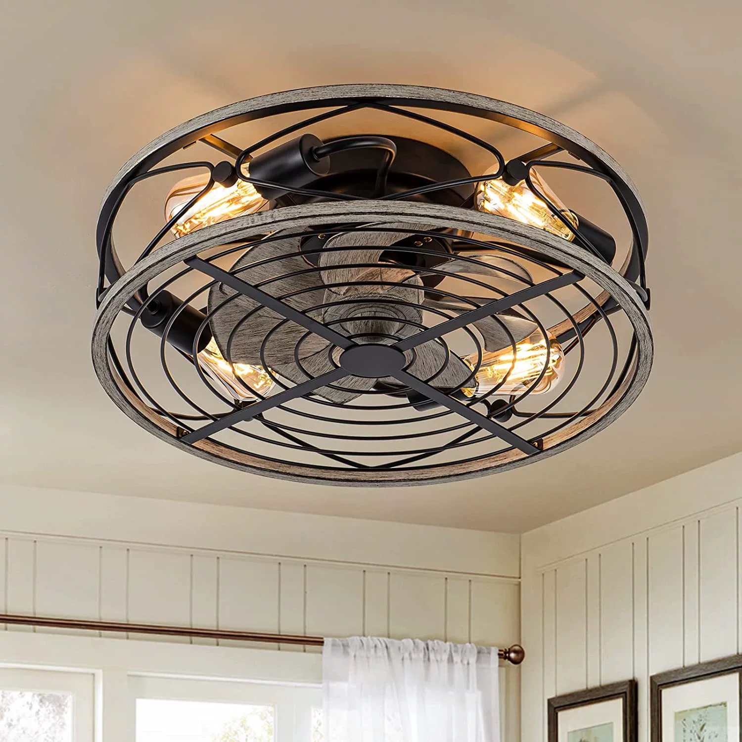 Decor Lighting Fans - Ventilador de teto inteligente com luzes,