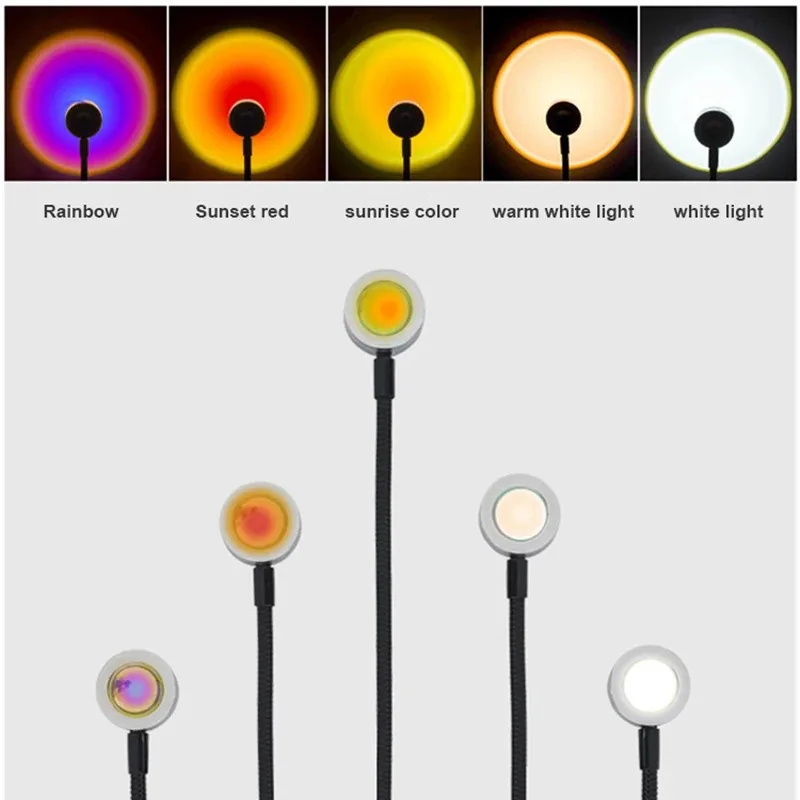 Sunset Lamp Projection - Lâmpada de projeção usb pôr do