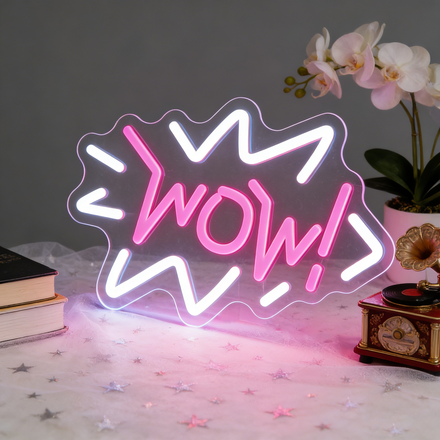 Lighting Decor Wow - Letreiro Neon LED Pop Art USB