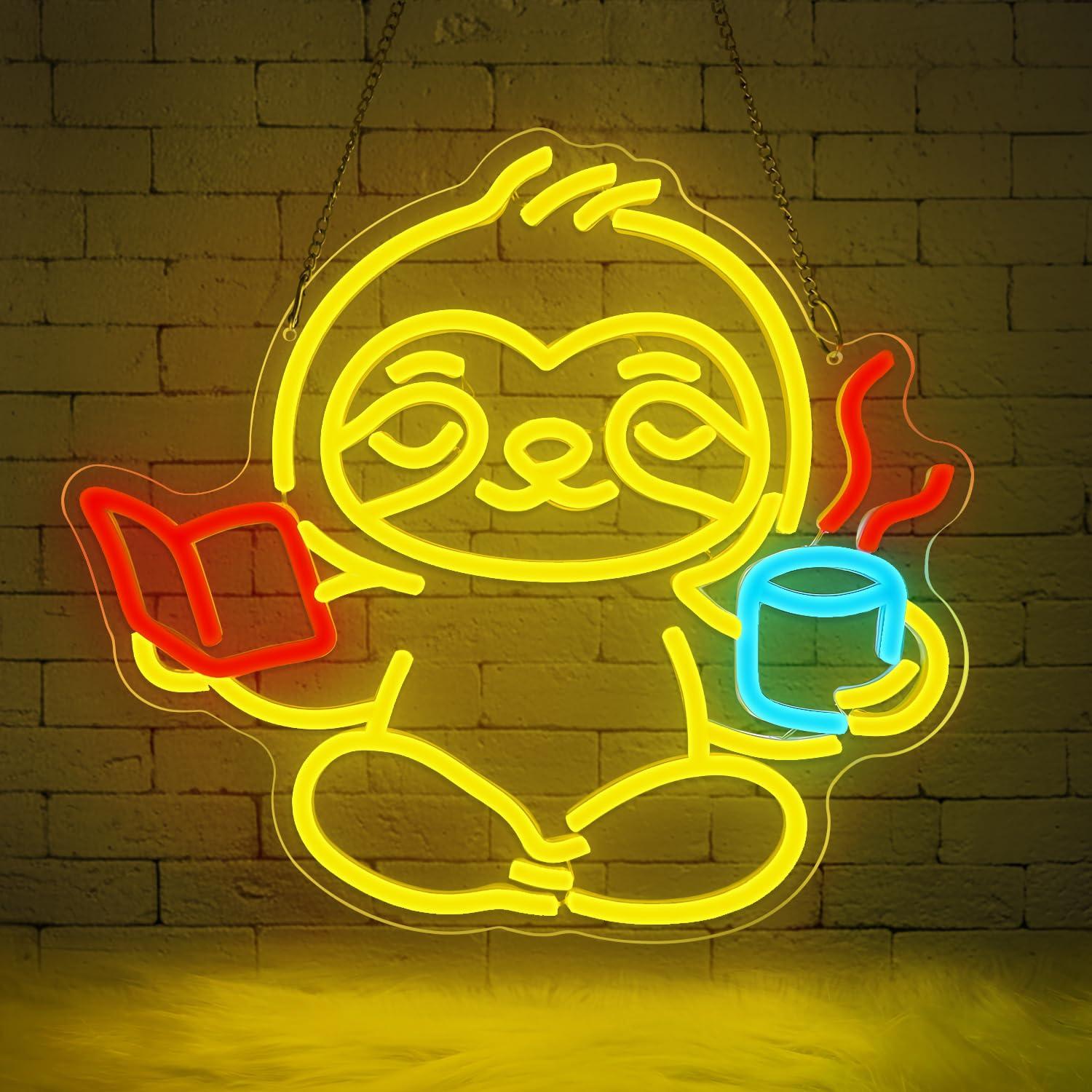 Lighting Decoration For Home - Luminária Neon de Preguiça USB com