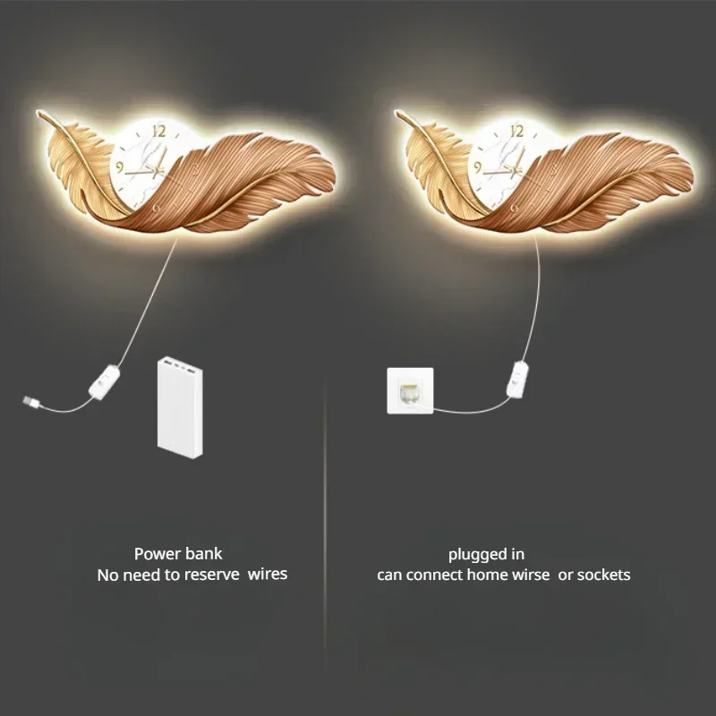 Lighting Home Decor Wall Clocks - Relógios de Arte LED, Relógio de