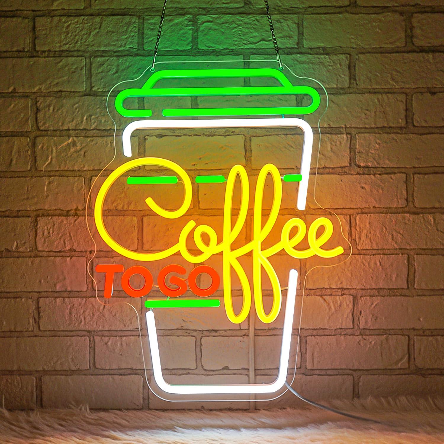 Lighting Decoration For Home - Letreiro Neon de Café com Luzes