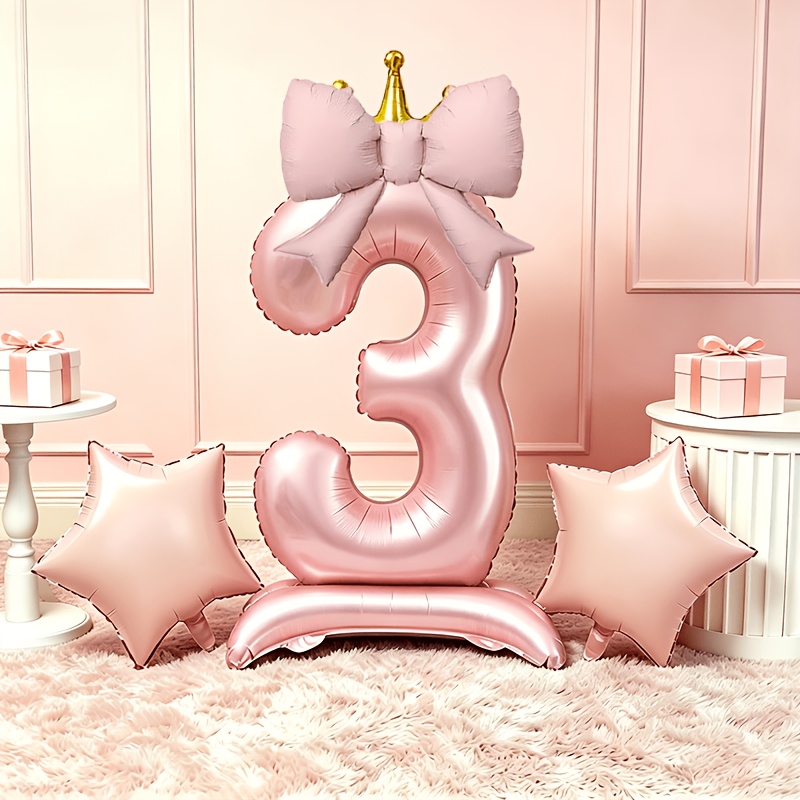Lighting Decor Photos - Balões 3D Rosa Luxo Leve 0-9,
