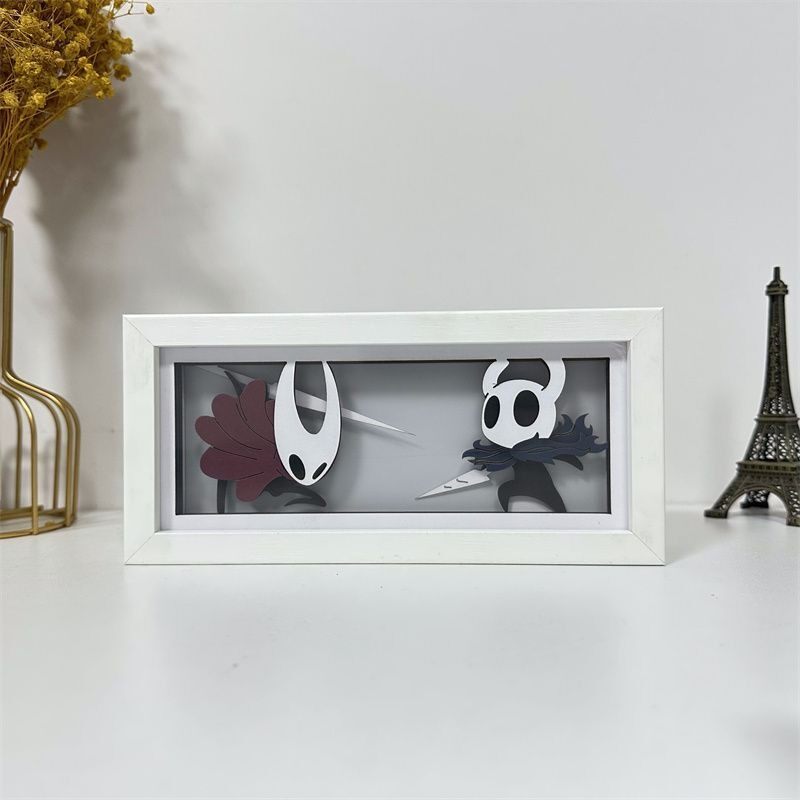 Decor Lighting Fans - Luminária de Papel Cortado Hollow Knight,