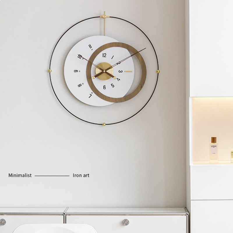 Lighting Home Decor Wall Clocks - Luz de luxo multi-camadas relógios de