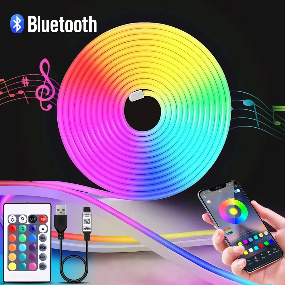 Lighting Decoration For Home - 1-5m rgb led neon luz de