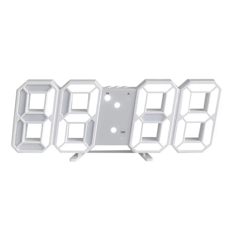 Ajustável 3D Digital Relógio d - Lighting Home Decor Wall Clocks avaliação e preço
