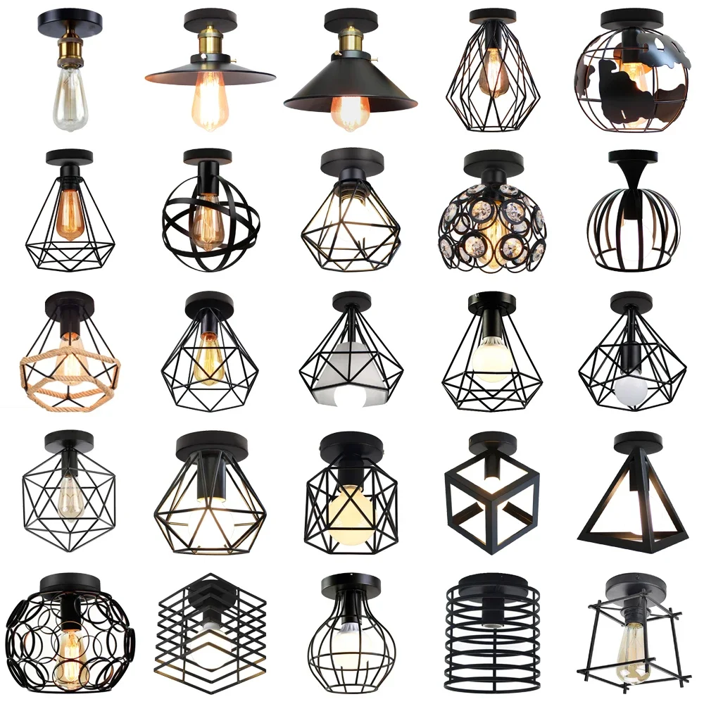Luz de teto de ferro do vintag - Decor Lighting Returns avaliação e preço