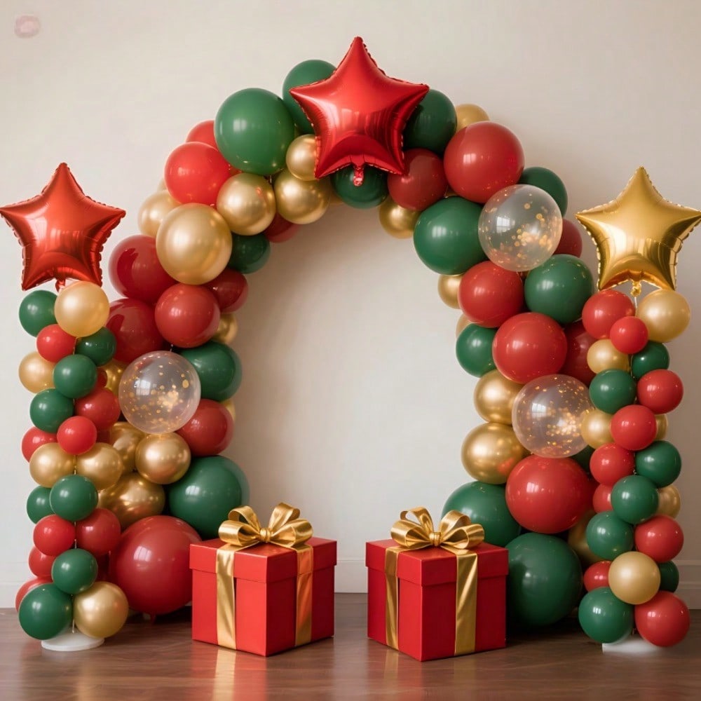 Kit de Arco de Balões de Natal - Lighting Decor Photos avaliação e preço