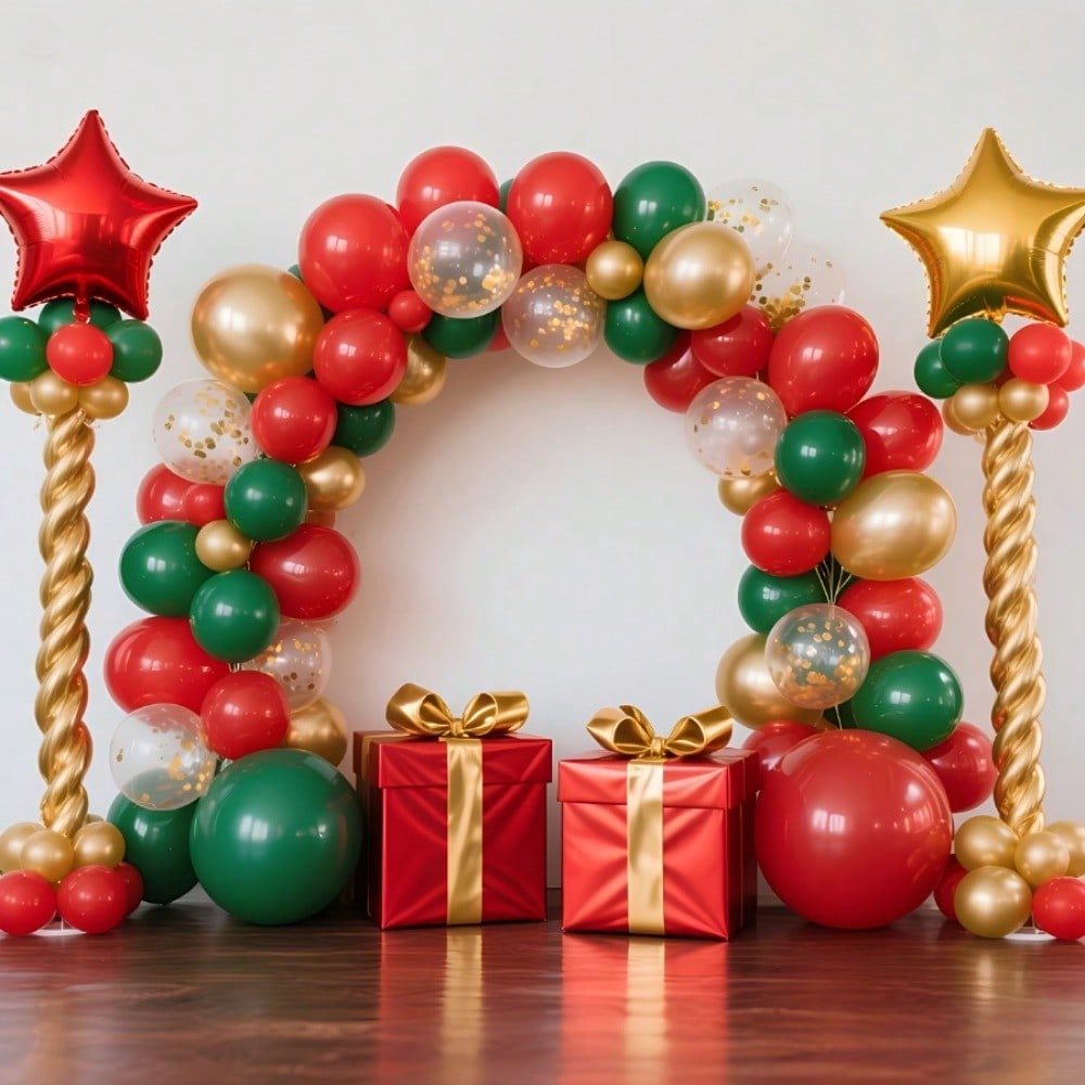 Kit de Arco de Balões de Natal - Lighting Decor Photos avaliação e preço
