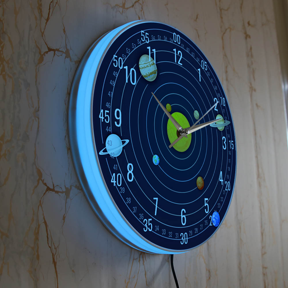Relógio de Parede do Sistema S - Lighting Home Decor Wall Clocks avaliação e preço