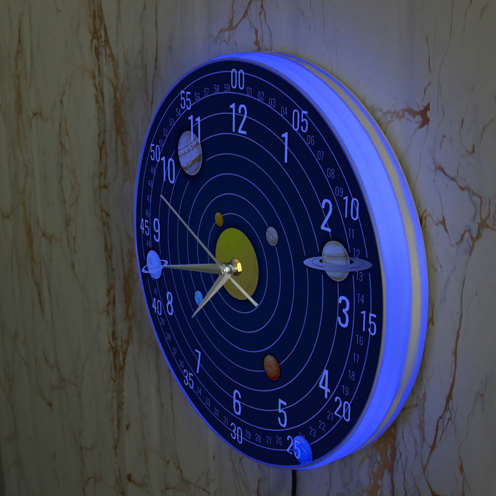 Relógio de Parede do Sistema S - Lighting Home Decor Wall Clocks avaliação e preço