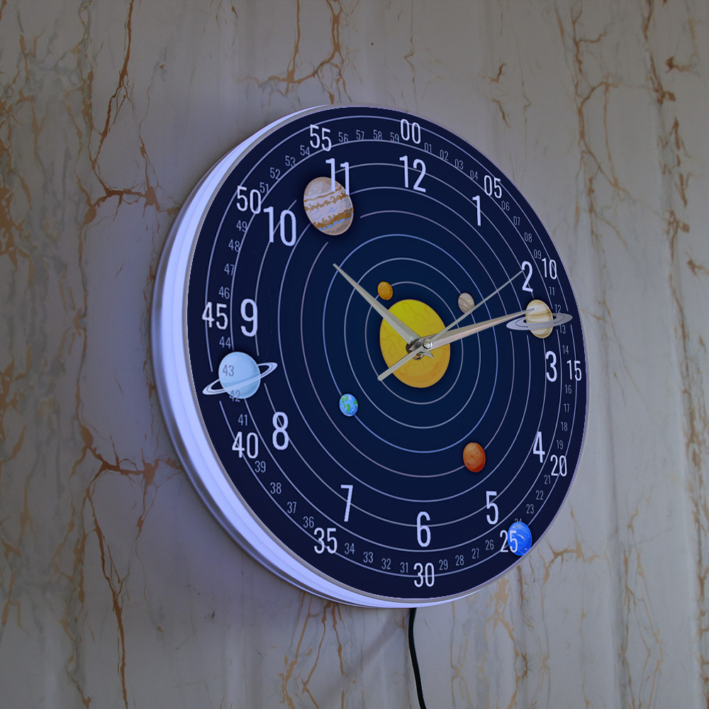 Relógio de Parede do Sistema S - Lighting Home Decor Wall Clocks avaliação e preço
