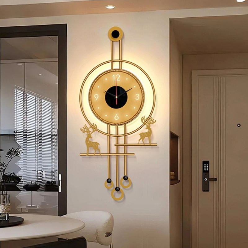 Moderno fundo de tv parede mud - Lighting Home Decor Wall Clocks avaliação e preço