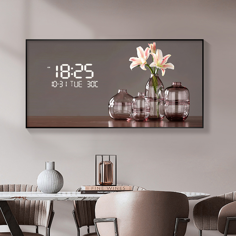 Grande tamanho flor padrão rel - Lighting Home Decor Wall Clocks avaliação e preço