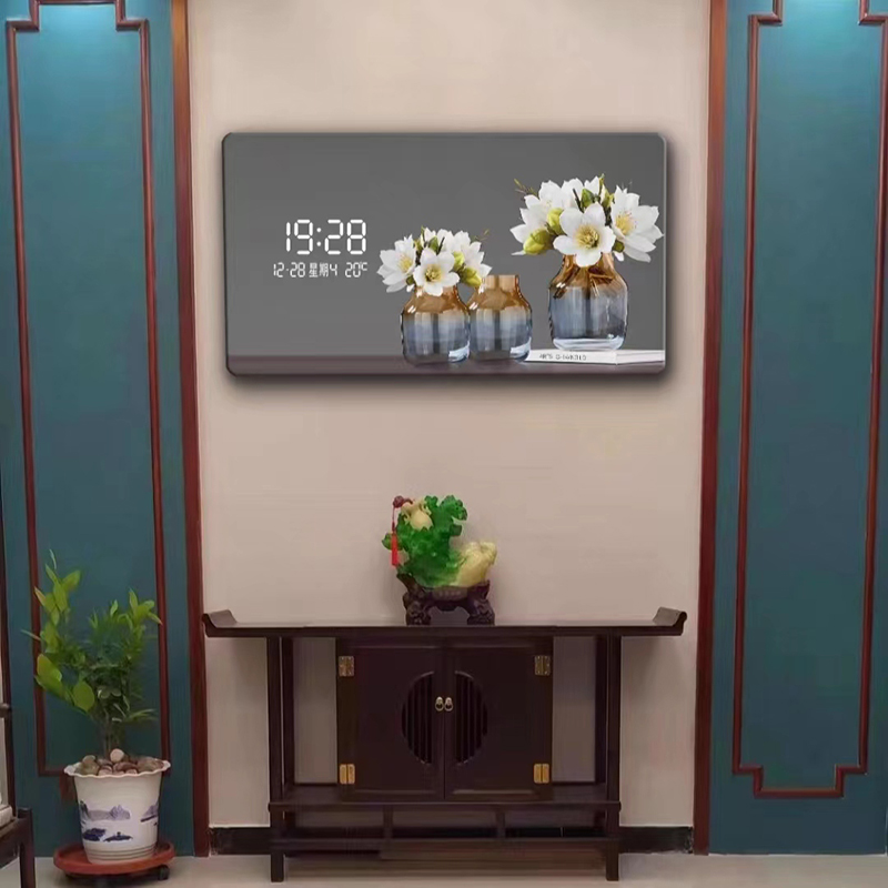 Grande tamanho flor padrão rel - Lighting Home Decor Wall Clocks avaliação e preço