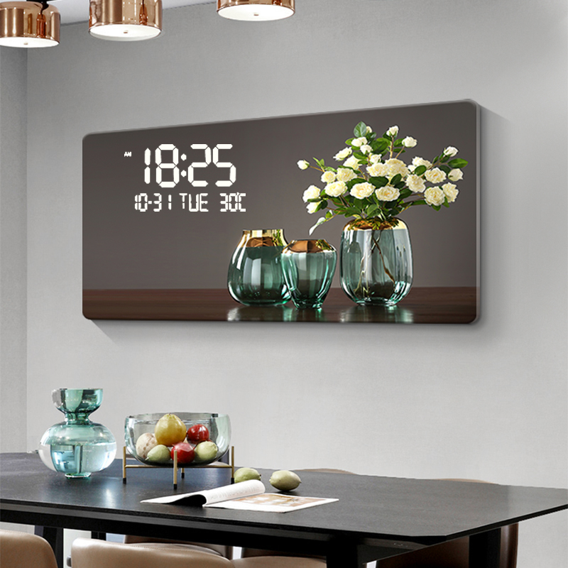 Grande tamanho flor padrão rel - Lighting Home Decor Wall Clocks avaliação e preço