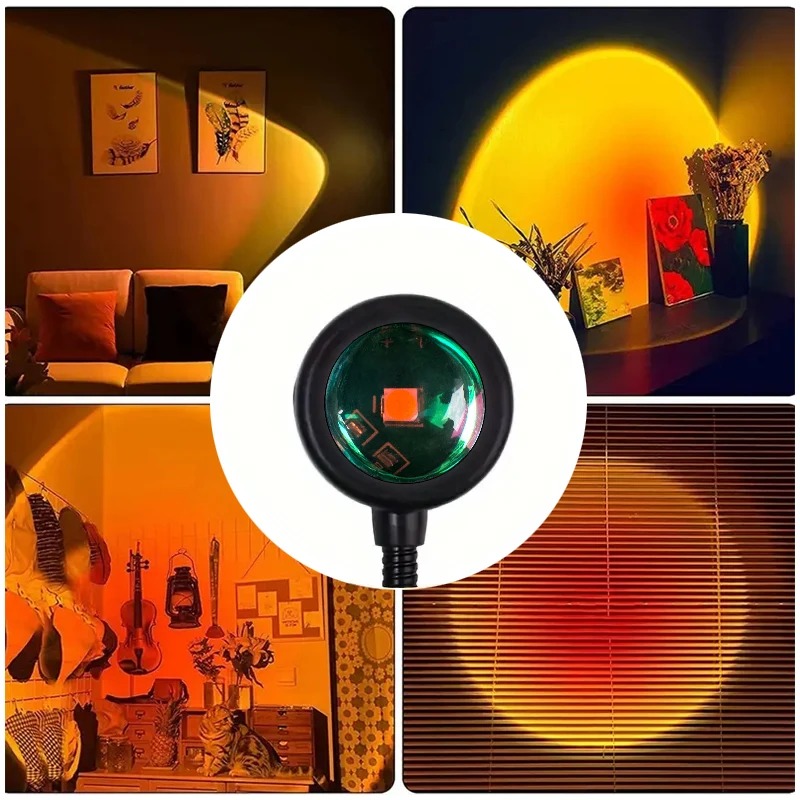 Lâmpada de projeção USB com ef - Sunset Lamp Projection avaliação e preço