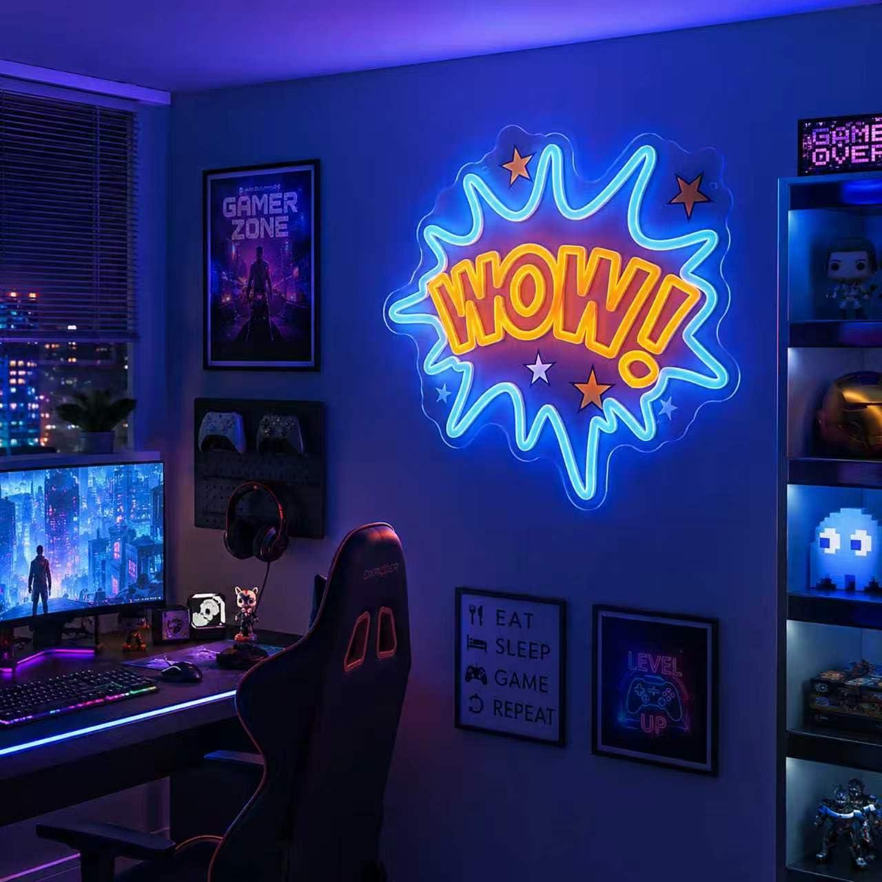 Letreiro Neon WOW com LED Regu - Lighting Decor Wow avaliação e preço