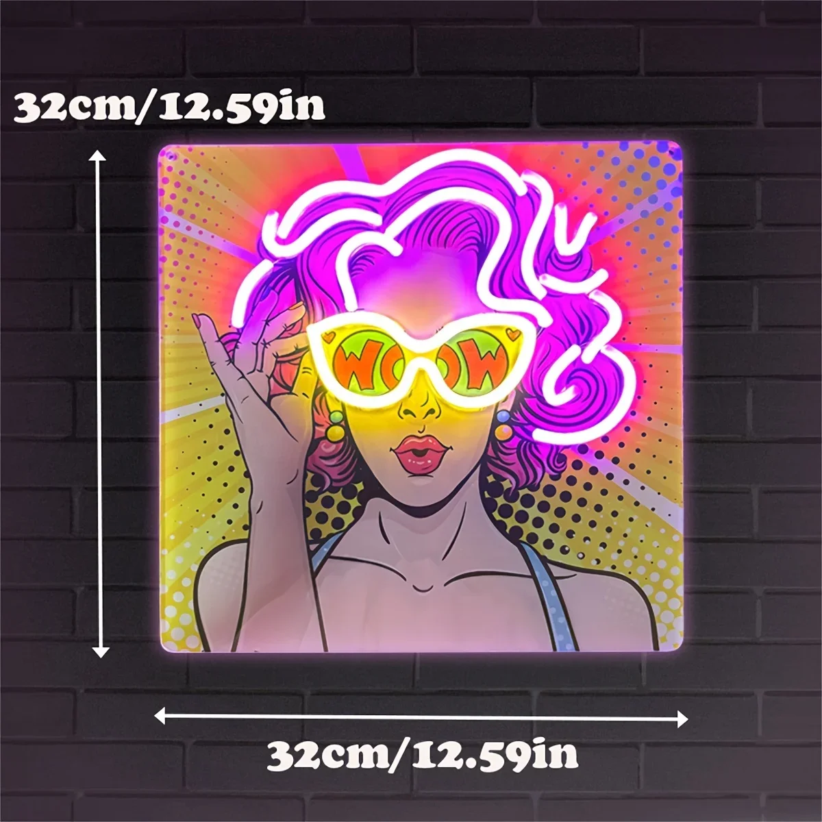 Wow senhora pop art led sinal  - Lighting Decor Wow avaliação e preço