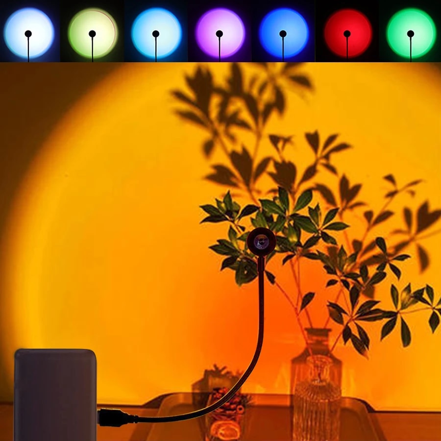 MeeToo USB Pôr do Sol Mood Lâm - Sunset Lamp Projection avaliação e preço
