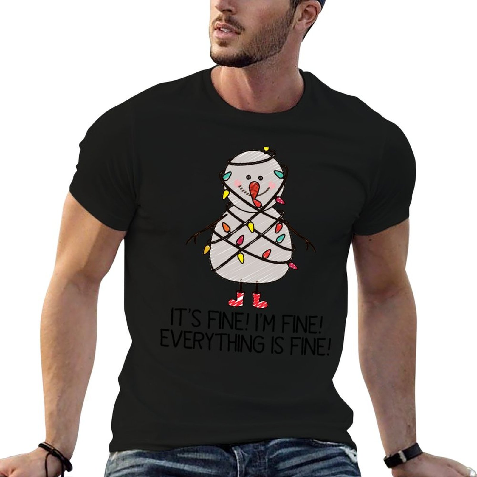 Camiseta de Natal Feia e Diver - Santa'S Elves Holiday Lighting & Decor Llc avaliação e preço