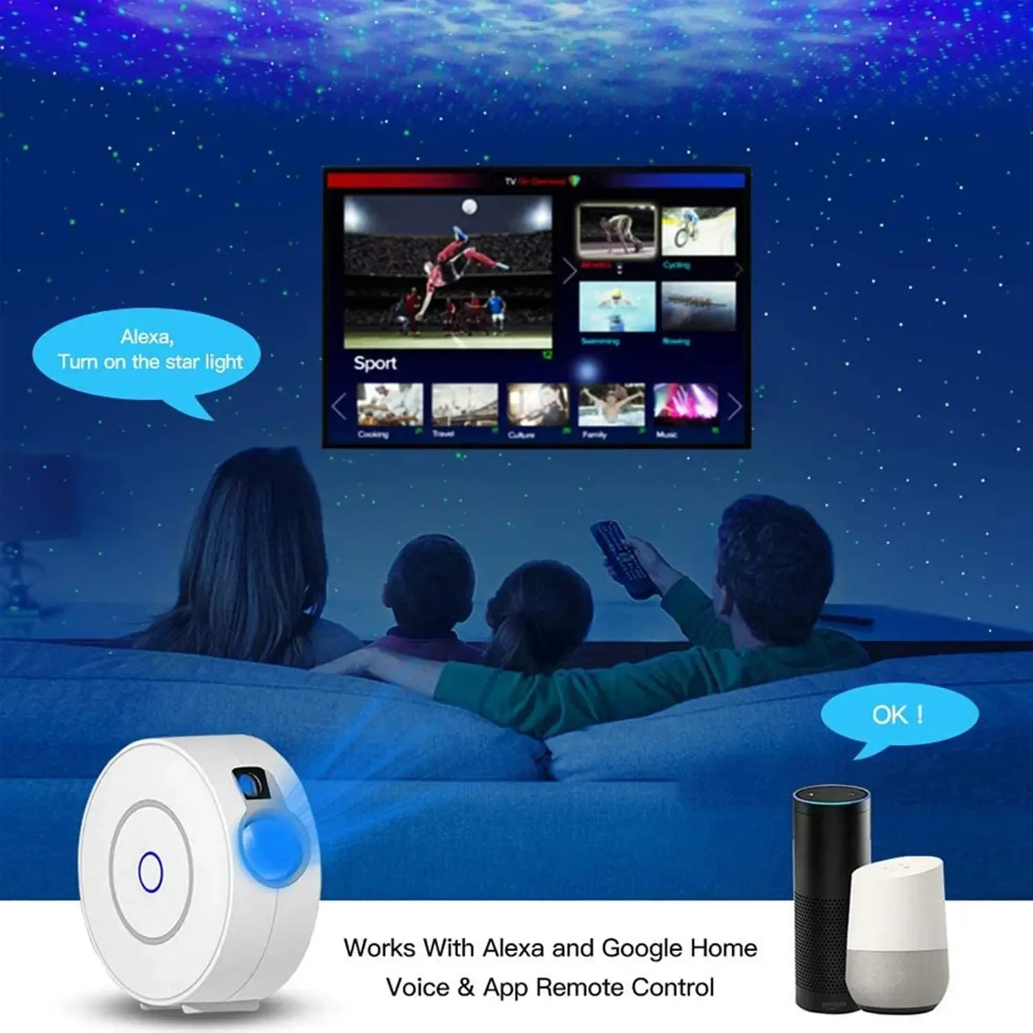 Tuya-Inteligente Aurora Galaxy - Sunset Lamp Projection avaliação e preço