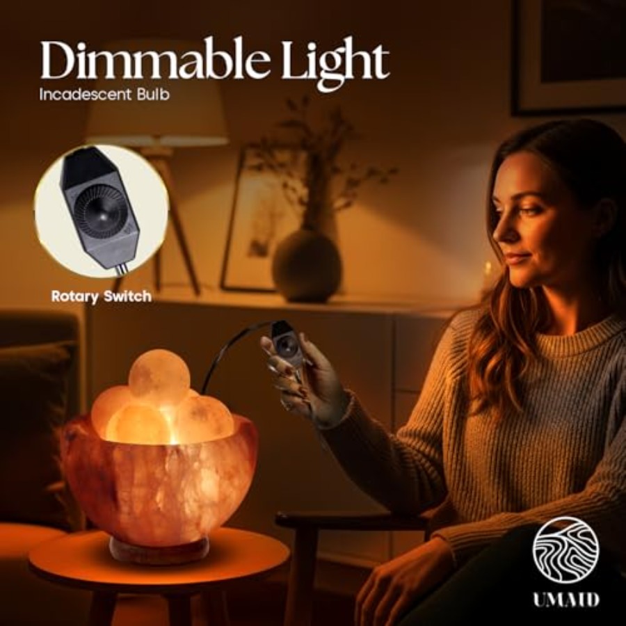 Lâmpada de Sal do Himalaia com - Himalayan Salt Lamp avaliação e preço