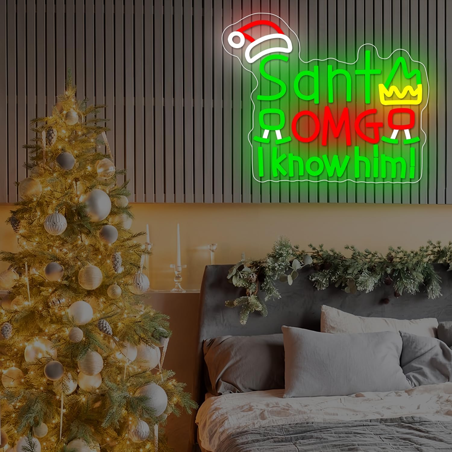 Letreiro Neon USB Santa OMG I  - Santa'S Elves Holiday Lighting & Decor Llc avaliação e preço