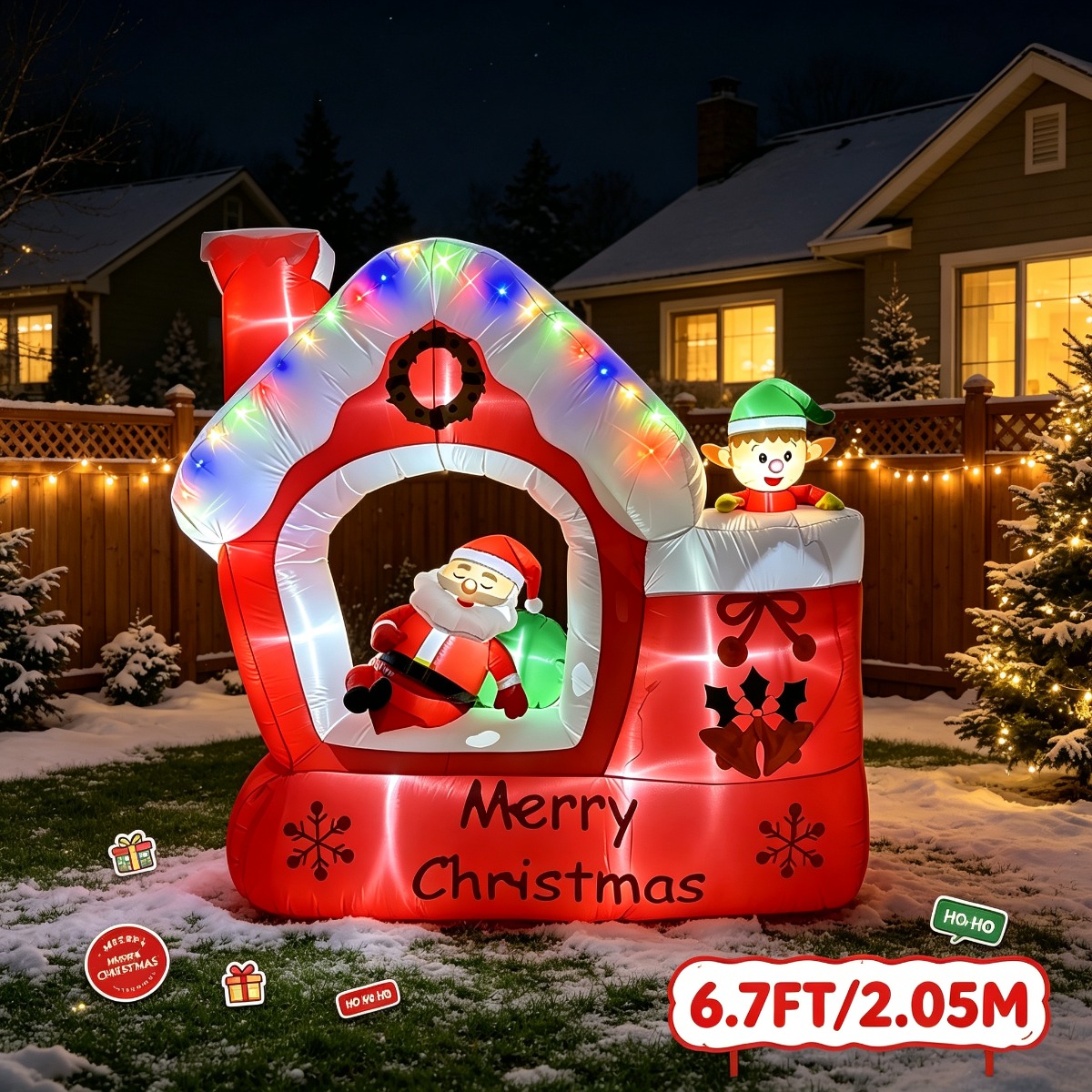 Enfeite de Jardim Inflável de  - Santa'S Elves Holiday Lighting & Decor Llc avaliação e preço