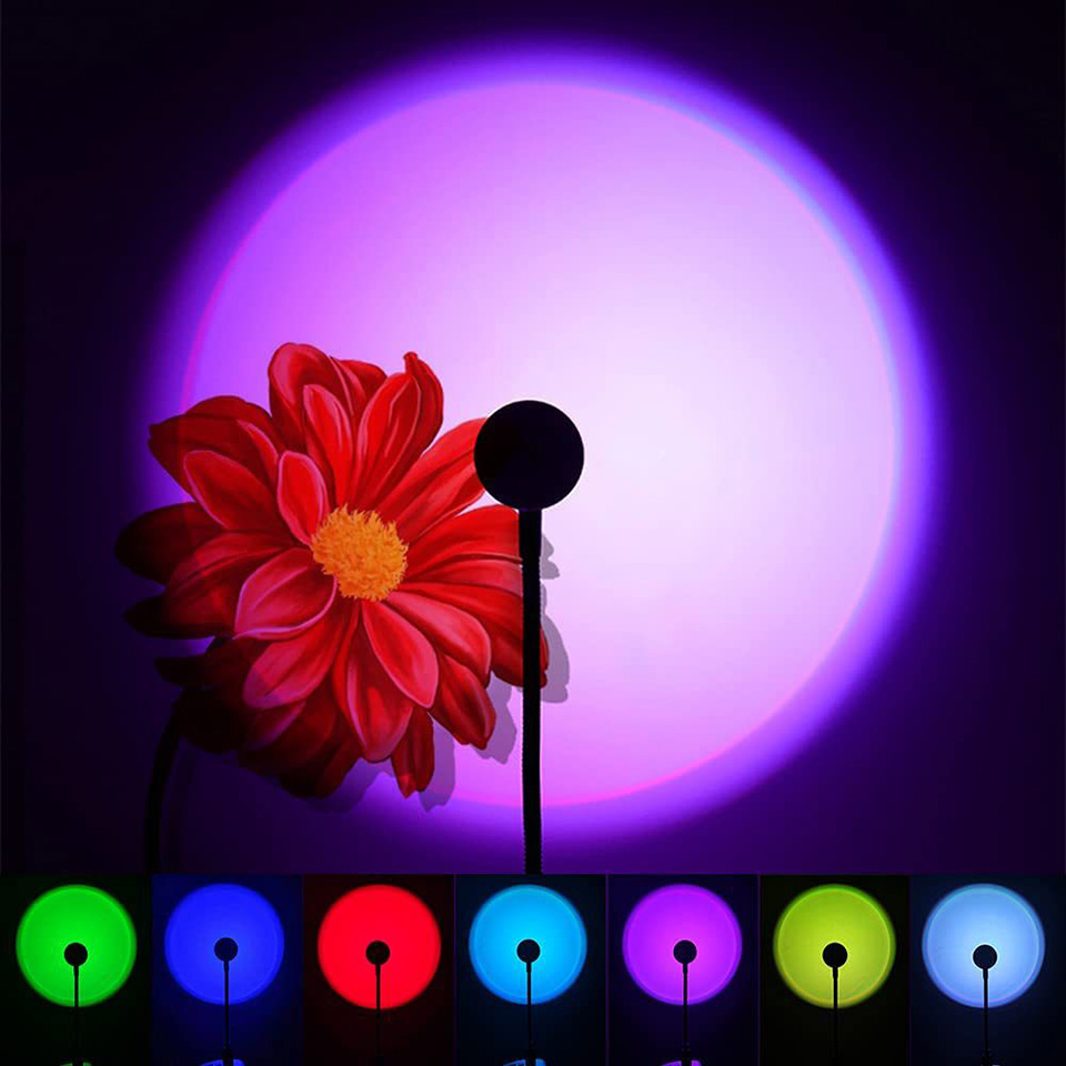 1x usb pôr do sol lâmpada led  - Sunset Lamp Projection avaliação e preço
