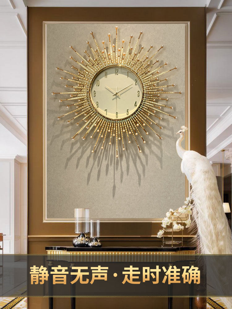 Relógio de parede de luxo leve - Lighting Home Decor Wall Clocks avaliação e preço