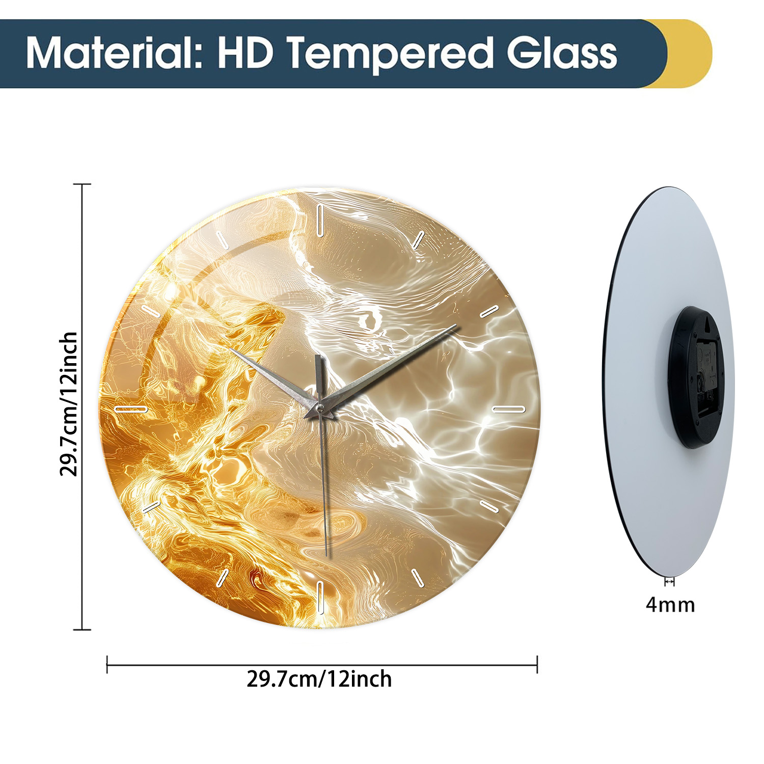 Relógio de Parede de Vidro, De - Lighting Home Decor Wall Clocks avaliação e preço