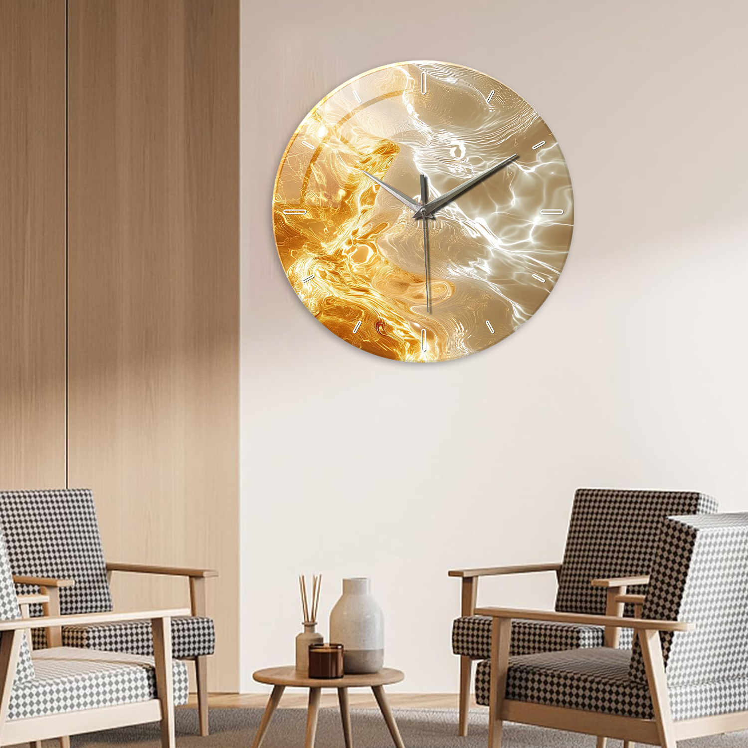 Relógio de Parede de Vidro, De - Lighting Home Decor Wall Clocks avaliação e preço