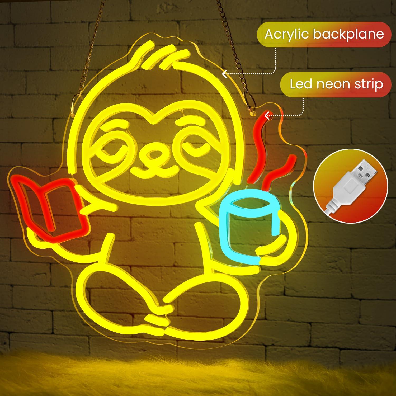 Luminária Neon de Preguiça USB - Lighting Decoration For Home avaliação e preço