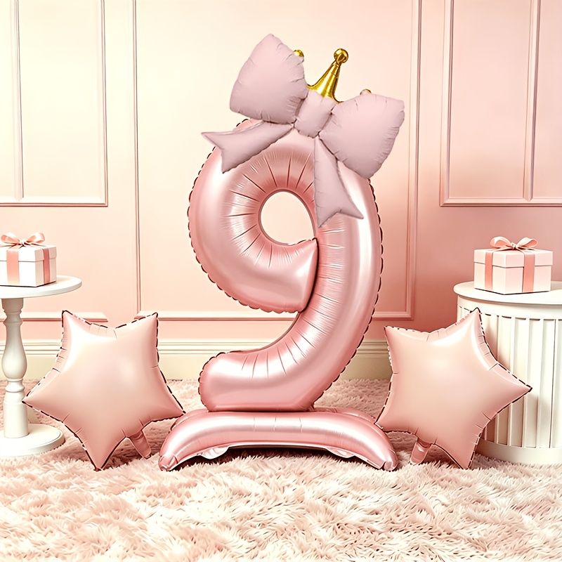 Balões 3D Rosa Luxo Leve 0-9,  - Lighting Decor Photos avaliação e preço