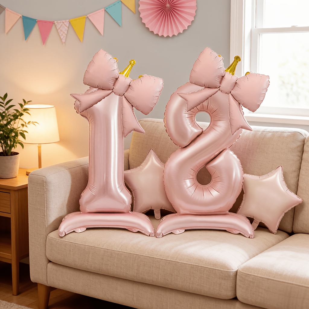 Balões 3D Rosa Luxo Leve 0-9,  - Lighting Decor Photos avaliação e preço