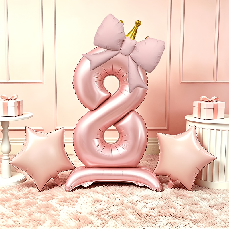 Balões 3D Rosa Luxo Leve 0-9,  - Lighting Decor Photos avaliação e preço