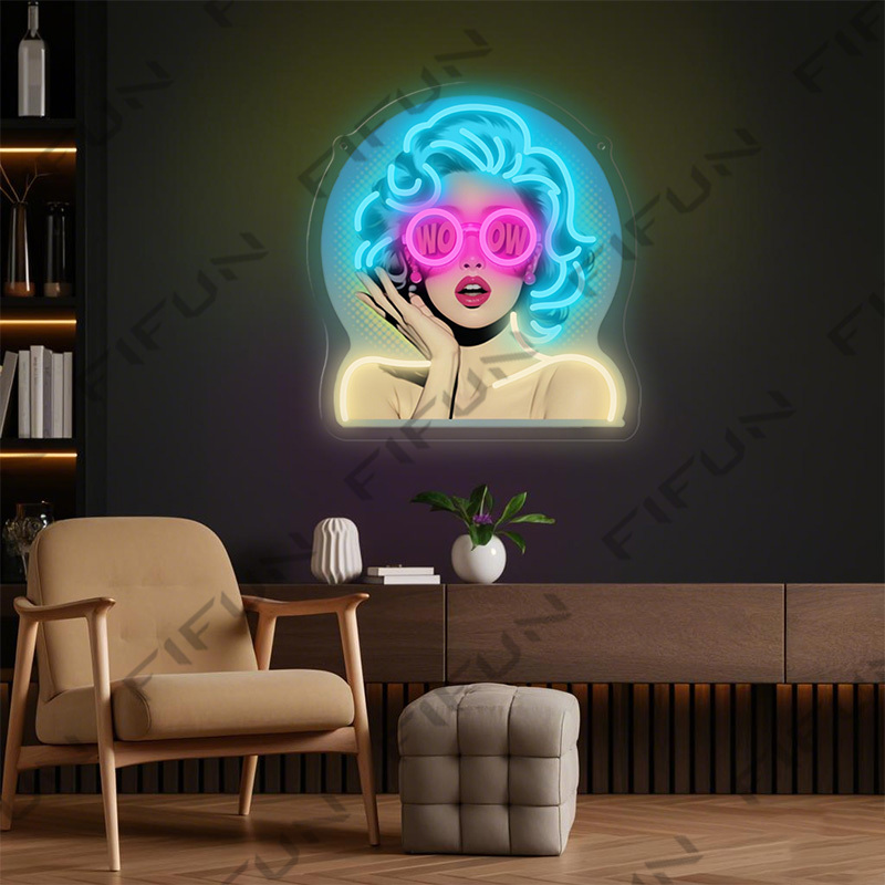 Letreiro Neon WOW Curl Girl co - Lighting Decor Wow avaliação e preço