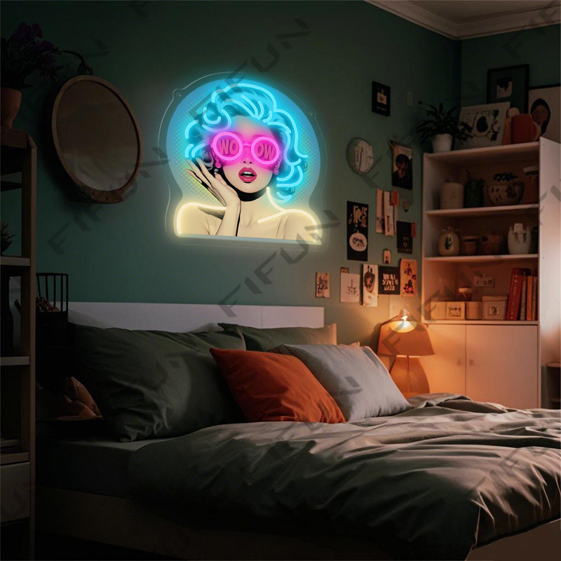 Letreiro Neon WOW Curl Girl co - Lighting Decor Wow avaliação e preço