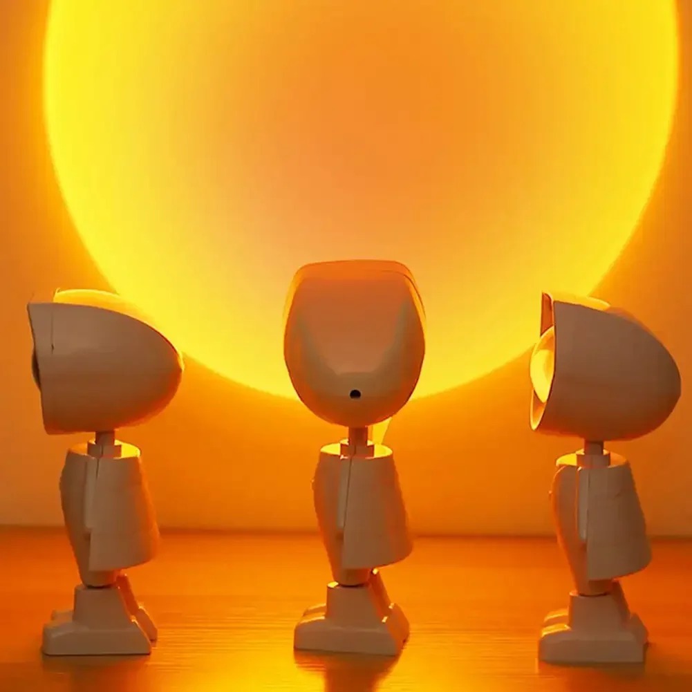 Astronauta robô arco-íris proj - Sunset Lamp Projection avaliação e preço