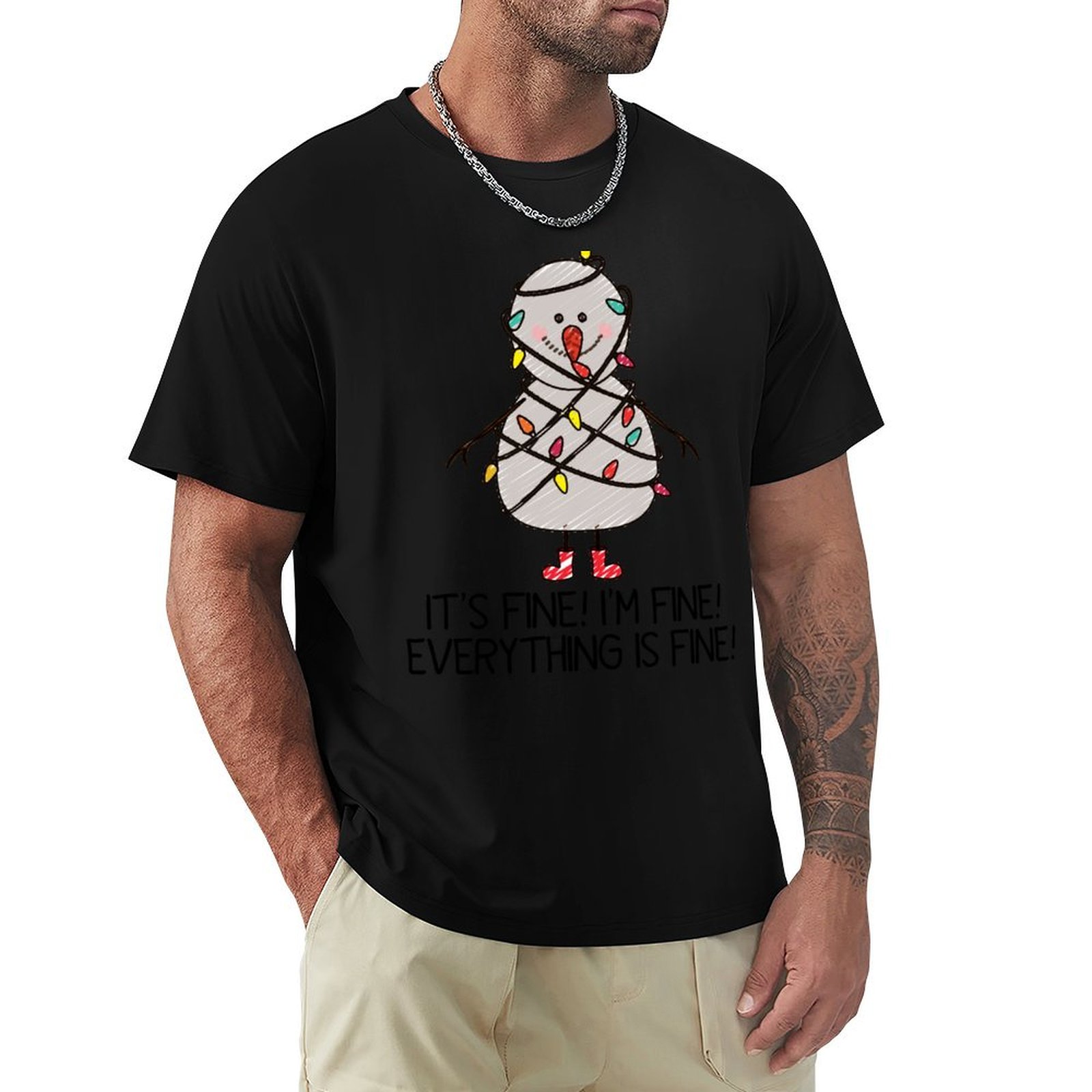 Camiseta de Natal Feia e Diver - Santa'S Elves Holiday Lighting & Decor Llc avaliação e preço
