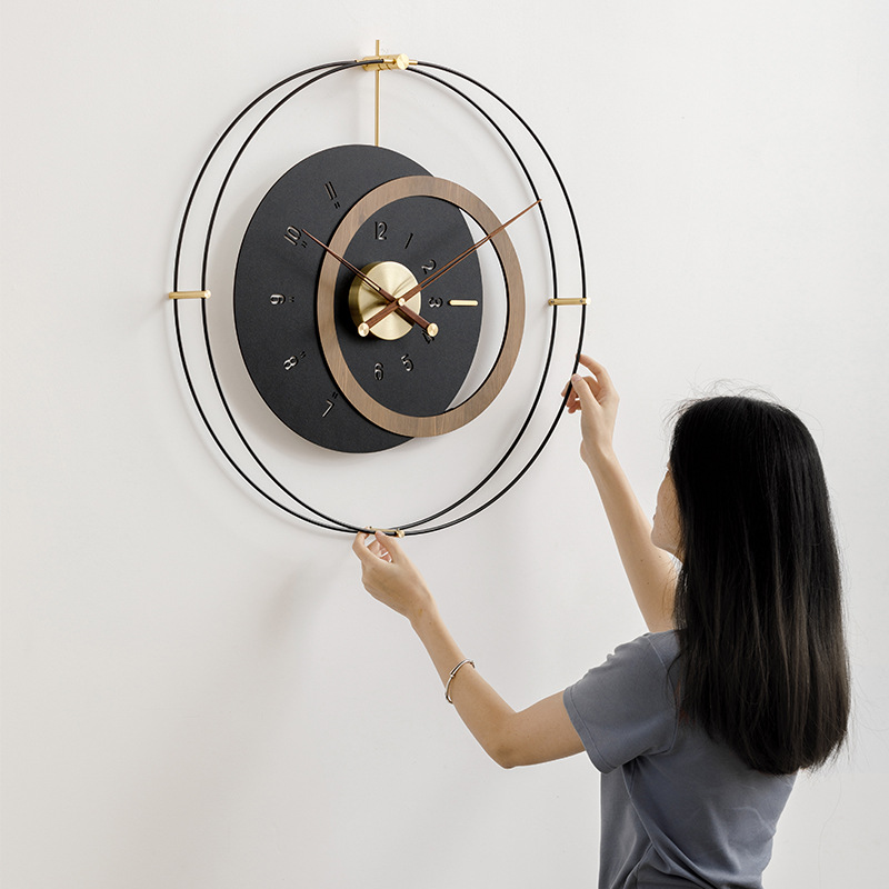Luz de luxo multi-camadas reló - Lighting Home Decor Wall Clocks avaliação e preço