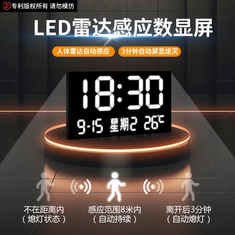 LED Luz Ambiente Relógio De Pa - Lighting Home Decor Wall Clocks avaliação e preço