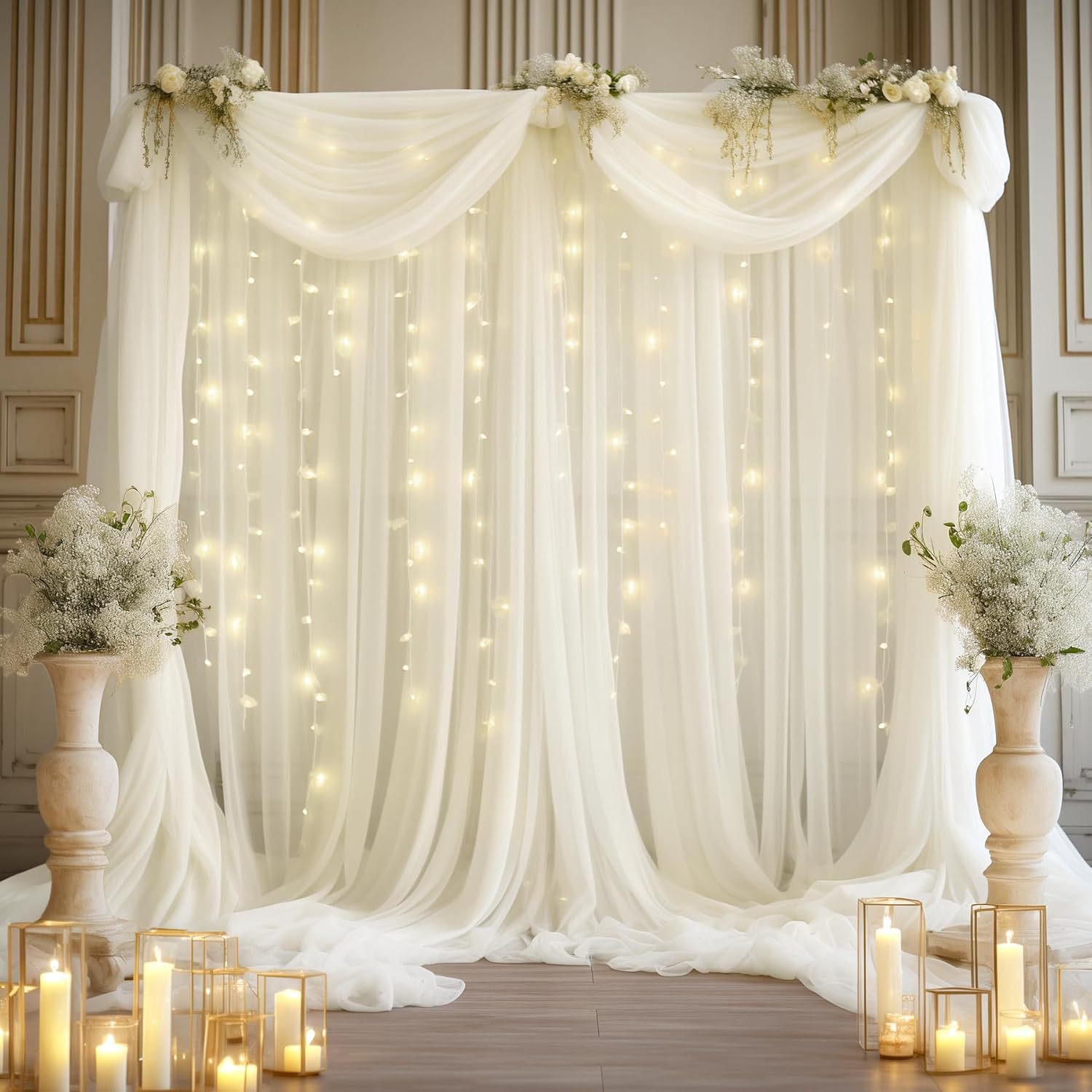 Conjunto de Fundo de Tule para - Lighting Decor Photos avaliação e preço