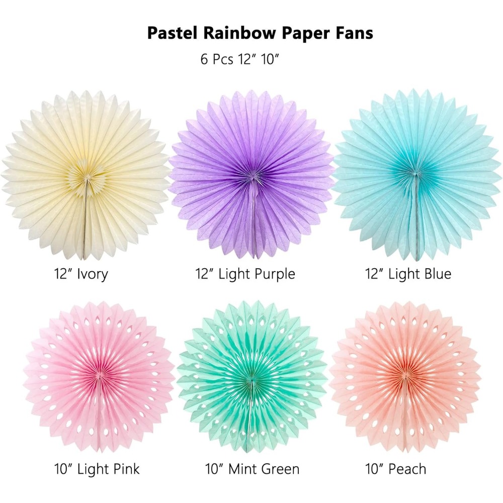 Leques de papel arco-íris past - Decor Lighting Fans avaliação e preço