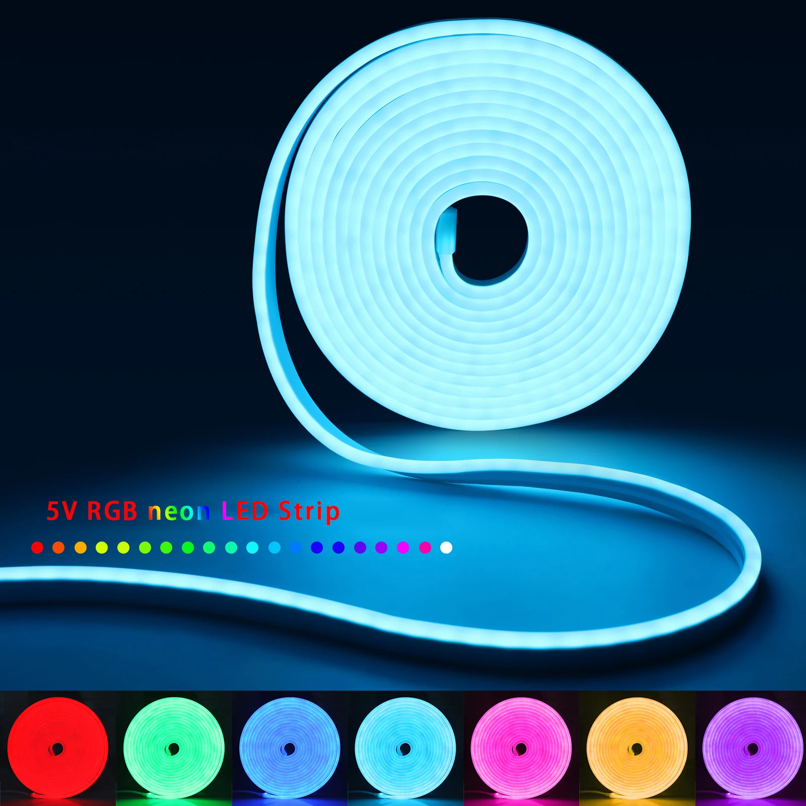 1-5m rgb led neon luz de tira  - Lighting Decoration For Home avaliação e preço
